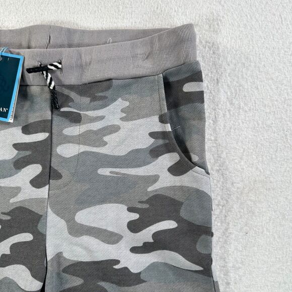 Andy & Evan Bermuda Short Kids 13-14 Gray Camo Drawstring Terry New - Picture 5 of 8